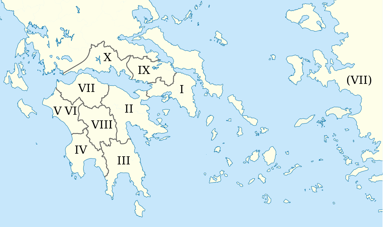 Pausanias Description of Greece map